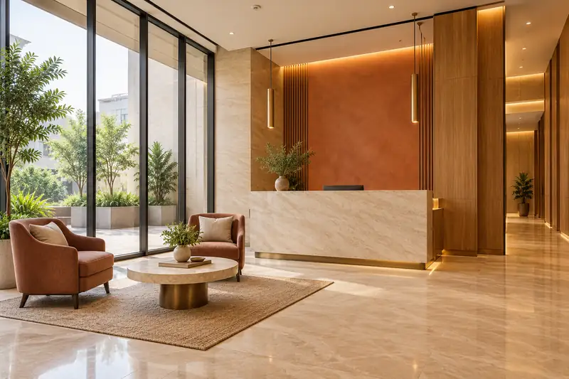 Illustrative reception interior concept