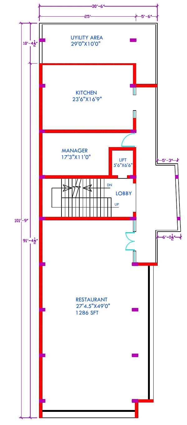 Second floor plan — supplied proposed architectural drawing